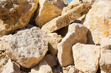 Production of stone at a forsaken quarry