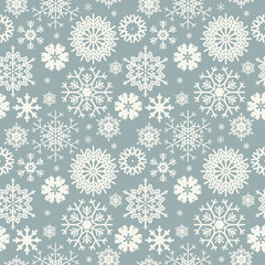 Vector seamless pattern with snowflakes - 182313031