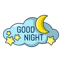 Sleep icon, cartoon style