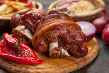 Roasted pork shank