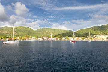 Anse d'Arlet, Martinique : Baie avec des voiliers