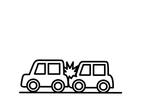 交通事故(線画)