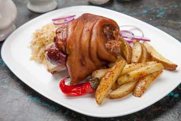 Roasted pork shank