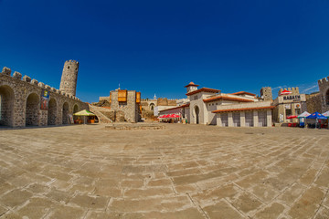 Naklejka premium AKHALTSIKHE, GEORGIA - 08 AUGUST 2017: Famous renovated Rabati Castle complex