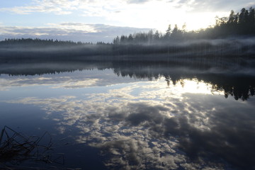 Obraz premium Russia, canoeing tour in Karelia