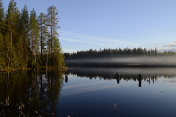 Fototapeta na wymiar Russia, canoeing tour in Karelia