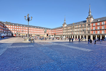 Plaza Mayor, Madrid, Spain  - obrazy, fototapety, plakaty