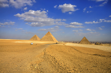 Fototapeta na wymiar Pyramids of Giza. Cairo, Egypt.