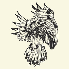 Owl graphic illustration