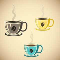 Illustration of a glass of coffee