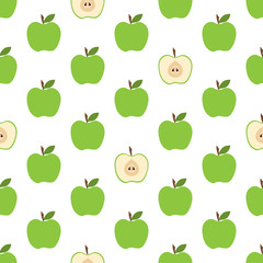 pattern with green apples