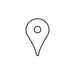 Location icon, map pin symbol, gps marker