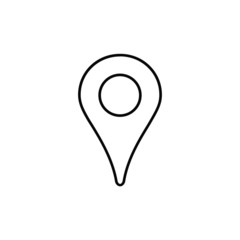 Location icon, map pin symbol, gps marker