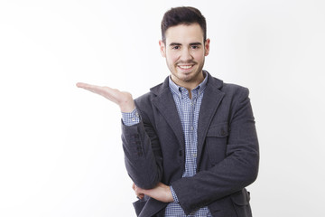 businessman isolated in white background