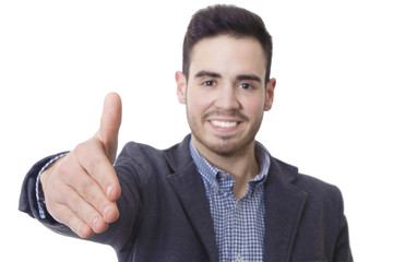 businessman isolated in white background
