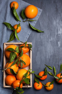 Fresh and jucy organic mandarins