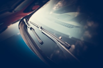 Car Wipers Closeup Photo