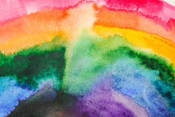 Abstract rainbow painting