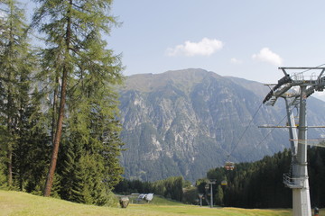 view of alpine mountains in northern Italy
