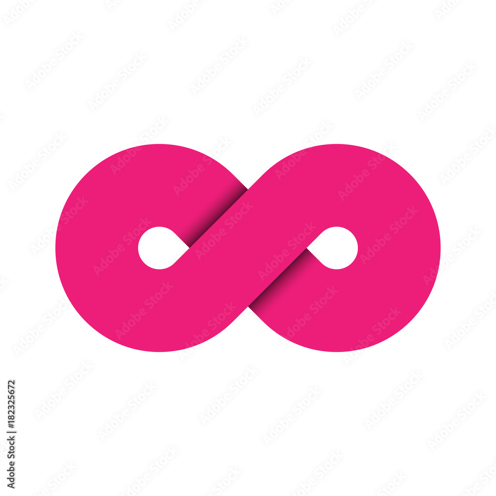Poster infinity symbol icon. representing the concept of infinite, limitless and endless things. simple pin