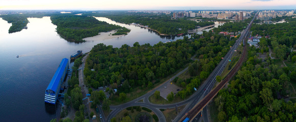 Panorama of Kiev from the quadrocopter..