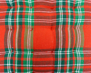 classic red green tartan fabric closeup