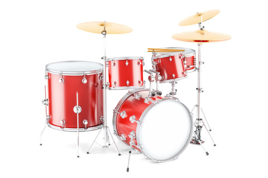 Drum kit, 3D rendering