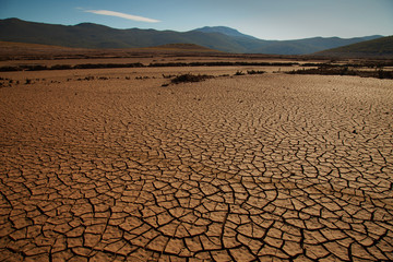 Cracked drought land