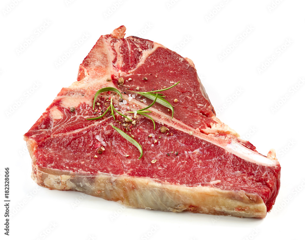 Sticker fresh raw t bone steak