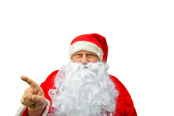 Santa Claus pointing finger