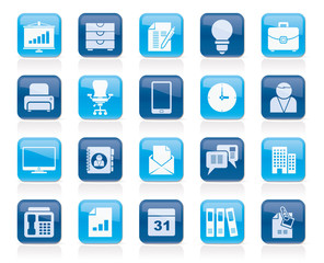 Business and office icons - vector icon set