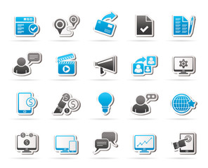 Internet Marketing and commerce icons - vector icon set