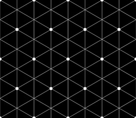 Seamless pattern of triangles and hexagons