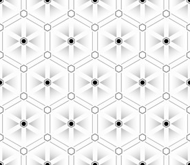 Seamless pattern of triangles and hexagons