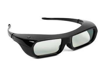 3D glasses on white background