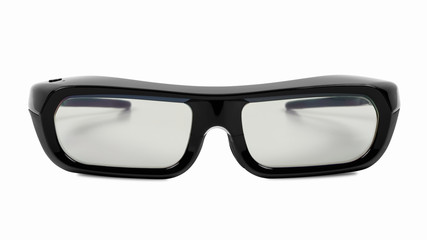 3D glasses on white background