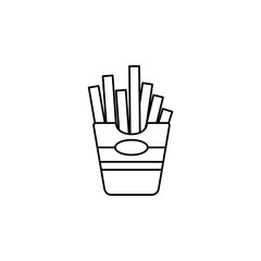 Fast Food French Fries Line Icon