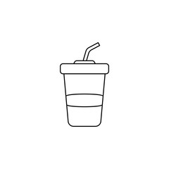 cola cup line icon