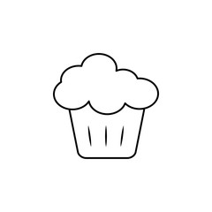 Confectionery line icon, cupcake