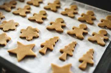 Cookies on a baking pan