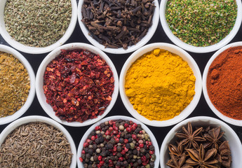 Colection of indian spices