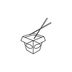 Noodle Box line icon
