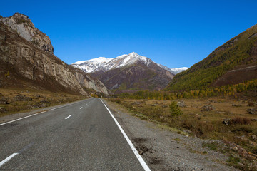 Chuya Highway in Altay Mountains, Russia.