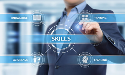 Skill Knowledge Ability Business Internet technology Concept - obrazy, fototapety, plakaty