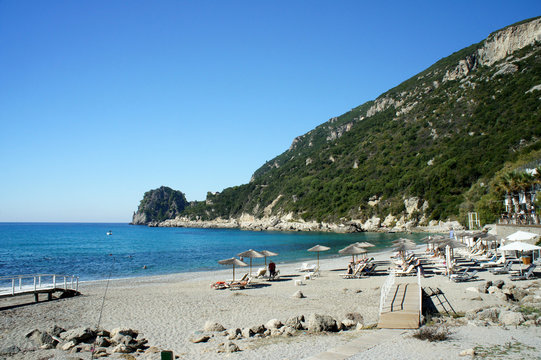 Corfu Island.Ermones Beach.