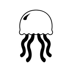 Cute Jellyfish line icon. Aquatic animal element icon. Premium quality graphic design. Signs, outline symbols collection icon for websites, web design, mobile app, info graphics