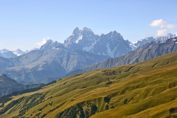 landscape view in mountainous terrain in Georgia