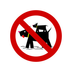 No pets allowed vector sign