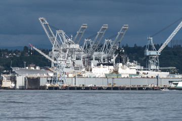 Gantry Cranes at Seattle's largest shipyard