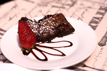 brownies on white plate